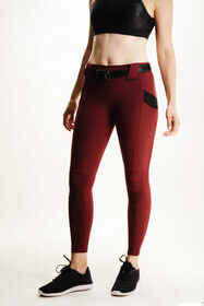 Alexo Athena Conceal Carry Range Women's Leggings in port, front view